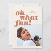 タイポグラフィはっきりしたカローブロックフォトクリスマスカード 招待状 (正面)