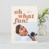 タイポグラフィはっきりしたカローブロックフォトクリスマスカード 招待状 (スタンド正面)