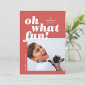 タイポグラフィはっきりしたカローブロックフォトクリスマスカード 招待状 (スタンド正面)