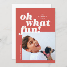 タイポグラフィはっきりしたカローブロックフォトクリスマスカード