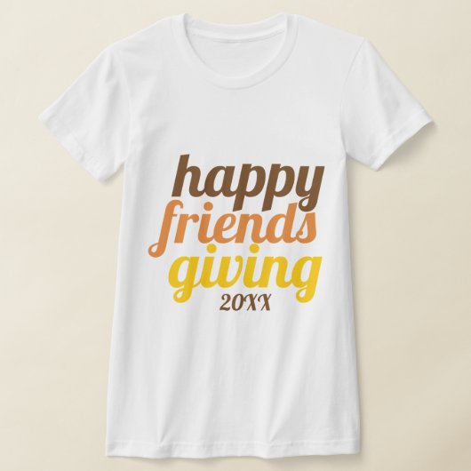 タイポグラフィはっきりしたハッピーフレンドシップ2019秋 Tシャツ (レイダウン)
