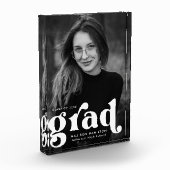 タイポグラフィはっきりしたホワイト卒業 フォトブロック (左)