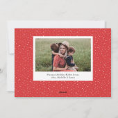 タイポグラフィはっきりしたメリークリスマスフォトレッド シーズンカード (裏面)