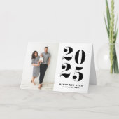 タイポグラフィはっきりした2022年黒人の新年のおめでとう シーズンカード (正面)