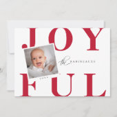 タイポグラフィはっきりしたGOIBLEホリデーフォトカードレッド シーズンカード (正面)