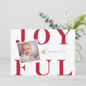 タイポグラフィはっきりしたGOIBLEホリデーフォトカードレッド シーズンカード (スタンド正面)