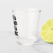 タイポグラフィは人間だけでロボットではないショットグラス ショットグラス (右)