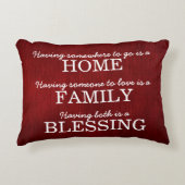タイポグラフィやる気を起こさせるファミリー引用文 アクセントクッション (正面)