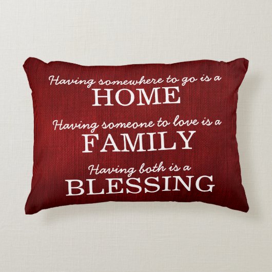 タイポグラフィやる気を起こさせるファミリー引用文 アクセントクッション (正面)