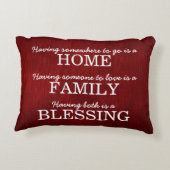 タイポグラフィやる気を起こさせるファミリー引用文 アクセントクッション (裏面)