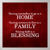 タイポグラフィやる気を起こさせるファミリー引用文 ポスター (正面)