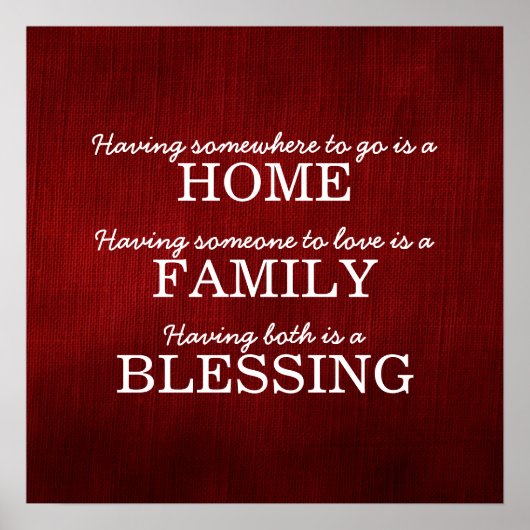 タイポグラフィやる気を起こさせるファミリー引用文 ポスター (正面)