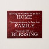 タイポグラフィやる気を起こさせるファミリ引用文 ジグソーパズル (横)