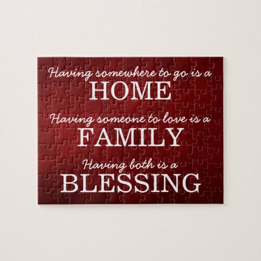 タイポグラフィやる気を起こさせるファミリ引用文 ジグソーパズル (横)