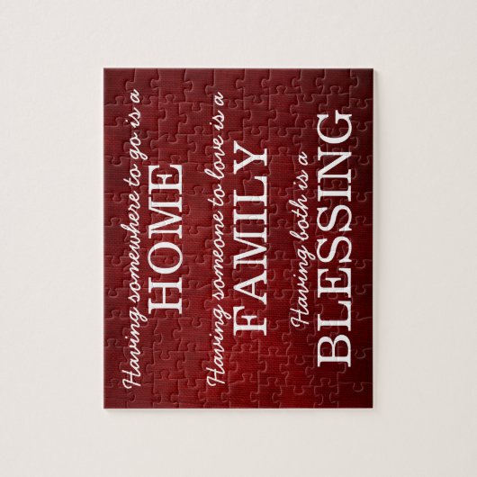 タイポグラフィやる気を起こさせるファミリ引用文 ジグソーパズル (縦)