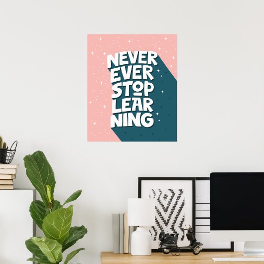 タイポグラフィやる気を起こさせる引用文 ポスター (ホームオフィス)