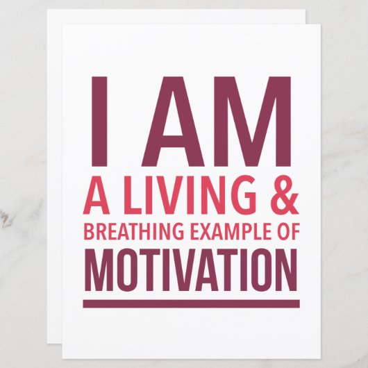 タイポグラフィやる気を起こさせる紙シート (正面/裏面)