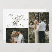 タイポグラフィよくはしゃぐEarthones 2写真 セーブザデート (正面/裏面)