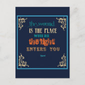 タイポグラフィるみ引用文 – 傷 ポストカード (正面)