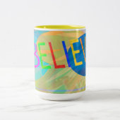 タイポグラフィを信じろ ツートーンマグカップ (中央)