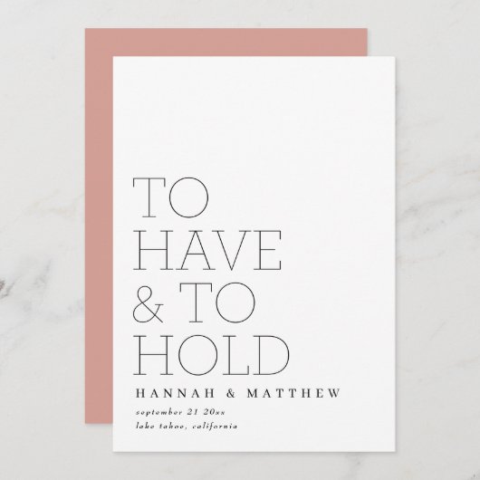 タイポグラフィを持モダンつ結婚 セーブザデート (正面/裏面)