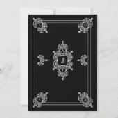 タイポグラフィアールデコヴィンテージウェディング招待状 招待状 (裏面)