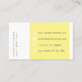 タイポグラフィイエロー 名刺 (裏面)
