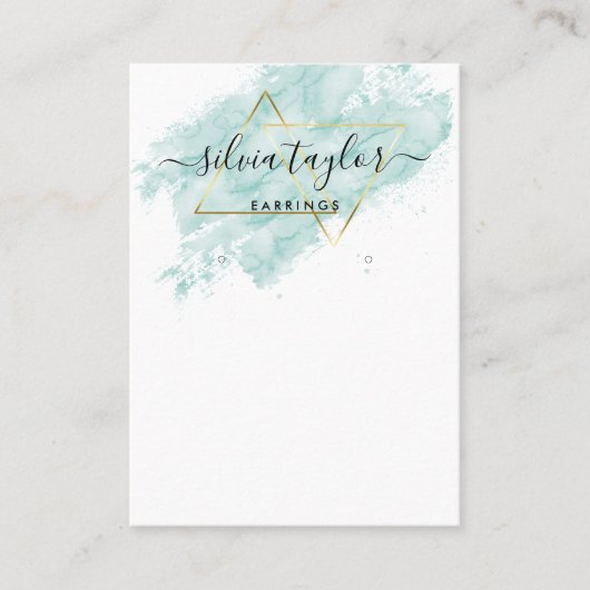 タイポグラフィイヤリング表示ホルダージュエリー機 名刺 (正面)