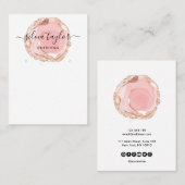 タイポグラフィイヤリング表示ホルダージュエリー赤面 名刺 (正面/裏面)