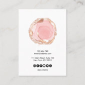 タイポグラフィイヤリング表示ホルダージュエリー赤面 名刺 (裏面)