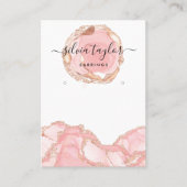 タイポグラフィイヤリング表示ホルダージュエリー赤面 名刺 (正面)