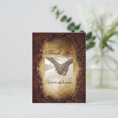 タイポグラフィウェスタン・カントリー感謝していウェディングユー ポストカード (スタンド正面)