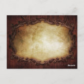 タイポグラフィウェスタン・カントリー感謝していウェディングユー ポストカード (裏面)