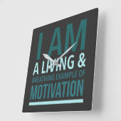 タイポグラフィウォールクロック スクエア壁時計 (傾斜)