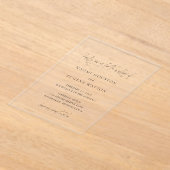 タイポグラフィエレガコンテンポラリーントウェディング アクリル招待状 (レイダウン)