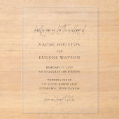 タイポグラフィエレガコンテンポラリーントウェディング アクリル招待状 (正面)