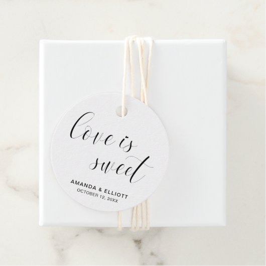 タイポグラフィエレガモダンントウェディング フェイバータグ (インサイチュ)