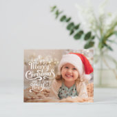 タイポグラフィエレガントの挨拶 ポストカード (スタンド正面)