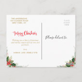 タイポグラフィエレガントの挨拶 ポストカード (裏面)