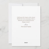 タイポグラフィエレガントイースターファミリーフォトコラージュ シーズンカード (裏面)