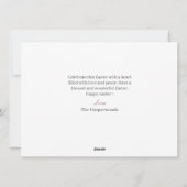 タイポグラフィエレガントイースター家族3枚の写真 シーズンカード (裏面)