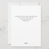 タイポグラフィエレガントイースター家族5枚の写真 シーズンカード (裏面)