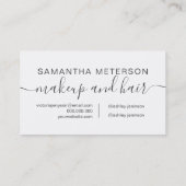 タイポグラフィエレガントトレンディーホワイトシンプルミニマル ロイヤリティカード (裏面)