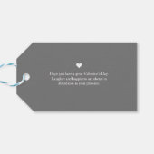 タイポグラフィエレガントバレンタインのカップルの写真 ギフトタグ (裏面横)