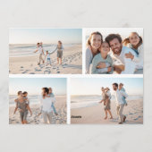 タイポグラフィエレガントファイブフォトメリークリスマス シーズンカード (裏面)