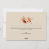 タイポグラフィエレガントフローラhappy thangling photo シーズンカード (裏面)