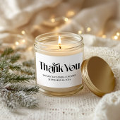 タイポグラフィエレガントブライダルシャワーサンキュー 長方形シール