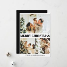 タイポグラフィエレガントメリークリスマスホリデーカード シーズンカード