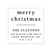 タイポグラフィエレガントメリークリスマス差出人住所 ラバースタンプ (インプリント)