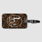 タイポグラフィエレガントモノグラム亀の甲 ラゲッジタグ (正面横)